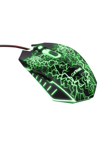 Trust GXT 105X Izza ratón Juego Ambidextro USB tipo A Óptico 4000 DPI