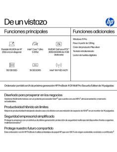 HP ProBook 4 G1i AI Wolf Pro Security Edition Intel Core Ultra 5 225U Portátil 35,6 cm (14") WUXGA 16 GB DDR5-SDRAM 512 GB SSD W