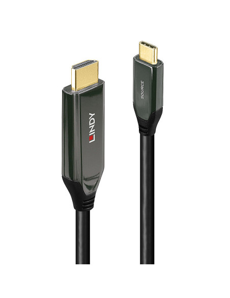 Lindy 43369 adaptador de cable de vídeo 3 m USB Tipo C HDMI tipo A (Estándar) Negro