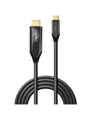 Lindy 43369 adaptador de cable de vídeo 3 m USB Tipo C HDMI tipo A (Estándar) Negro