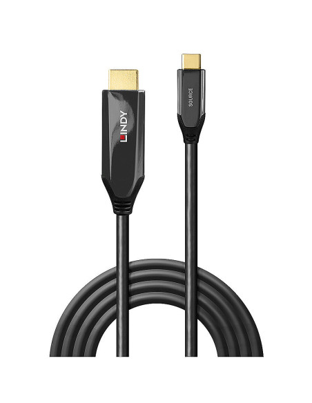 Lindy 43369 adaptador de cable de vídeo 3 m USB Tipo C HDMI tipo A (Estándar) Negro