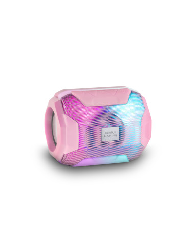 Mars Gaming MSBAXP, Altavoz Bluetooth RGB, Compacto,10W, USB MicroSD Radio, Rosa
