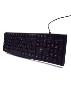 Ewent EW3001 teclado Oficina USB QWERTY Español Negro 2