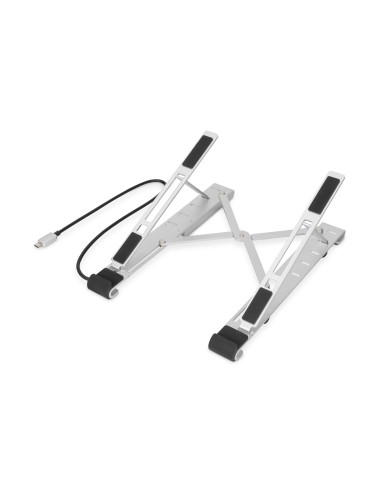 Digitus Soporte variable para notebook con hub USB-C™ integrado, 5 puertos