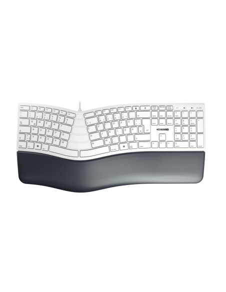 CHERRY KC 4500 ERGO teclado Universal USB QWERTZ Alemán Blanco