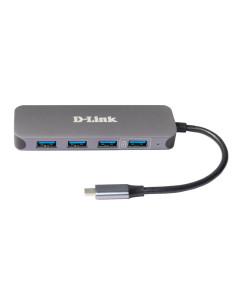 D-Link DUB-2340 hub de interfaz USB Tipo C 5000 Mbit s Gris 2
