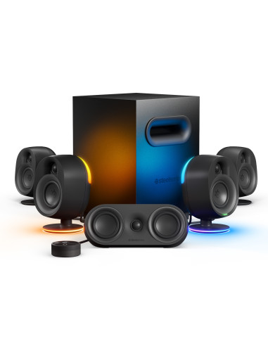 Steelseries Arena 9 conjunto de altavoces PC ordenador portátil Negro 5.1 canales De 2 vías Bluetooth