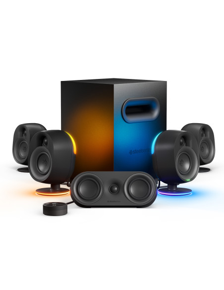 Steelseries Arena 9 conjunto de altavoces PC ordenador portátil Negro 5.1 canales De 2 vías Bluetooth