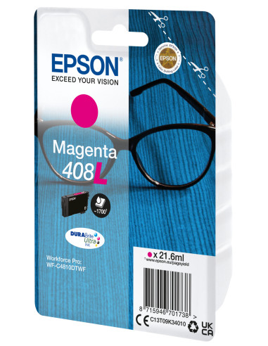 Epson Singlepack Magenta 408L DURABrite Ultra Ink