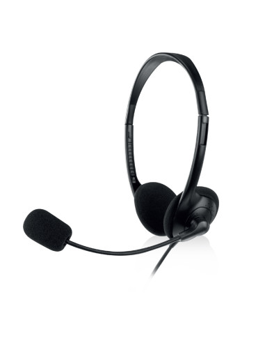 Ewent EW3568 auricular y casco Auriculares Alámbrico Diadema Llamadas Música USB tipo A Negro