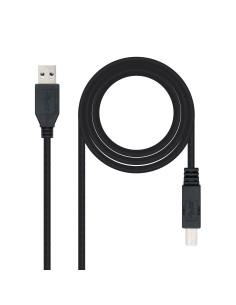 Nanocable 10.01.0802-BK cable USB USB 3.2 Gen 1 (3.1 Gen 1) 2 m USB A USB B Negro