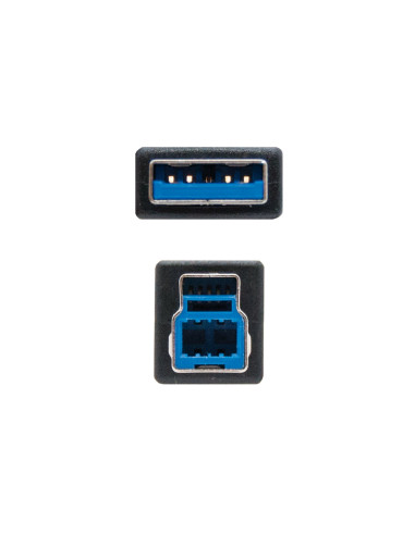 Nanocable 10.01.0802-BK cable USB USB 3.2 Gen 1 (3.1 Gen 1) 2 m USB A USB B Negro