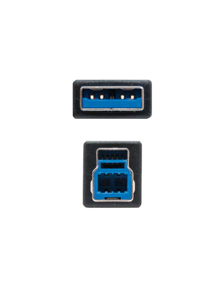 Nanocable 10.01.0802-BK cable USB USB 3.2 Gen 1 (3.1 Gen 1) 2 m USB A USB B Negro