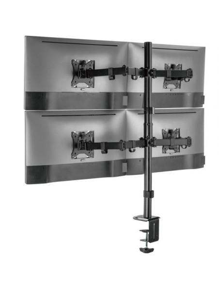 Equip Soporte de escritorio articulado para monitor cuádruple de 17"-32