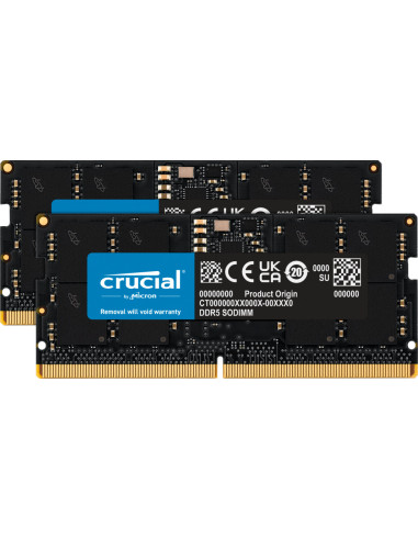 Crucial CT2K16G48C40S5 módulo de memoria 32 GB 2 x 16 GB DDR5 262-pin SO-DIMM