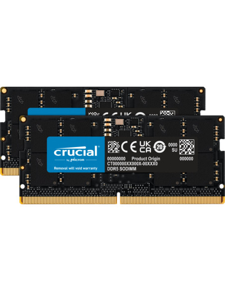 Crucial CT2K16G48C40S5 módulo de memoria 32 GB 2 x 16 GB DDR5 262-pin SO-DIMM