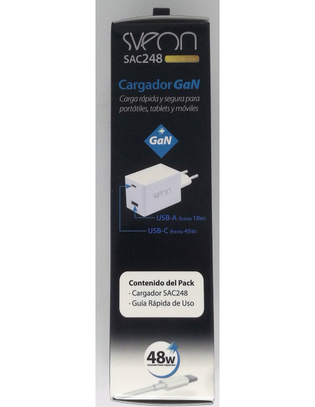 Sveon SAC248 adaptador e inversor de corriente Interior 48 W Blanco