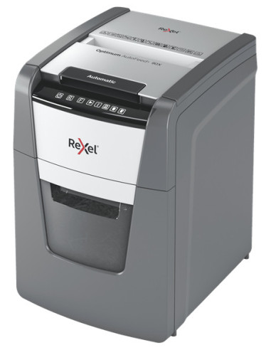 Rexel AutoFeed+ 90X triturador de papel Corte cruzado 55 dB Negro, Gris