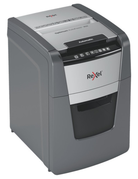 Rexel AutoFeed+ 90X triturador de papel Corte cruzado 55 dB Negro, Gris