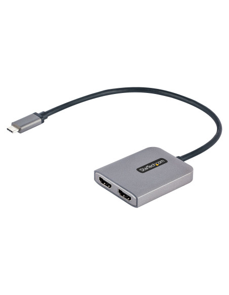 StarTech.com Adaptador USB-C a HDMI Doble - Hub MST USB Tipo C - Divisor Extensor de Monitor HDMI 4K 60Hz para Portátil - HDR -