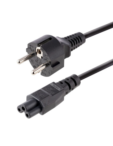 StarTech.com Cable de 3m de Alimentación de Repuesto para Ordenador Portátil, EU Schuko a C5, 2,5A 250V, 18AWG, para Cargador