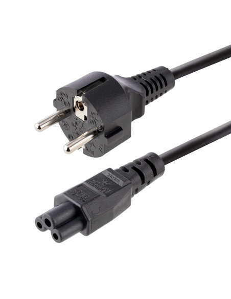 StarTech.com Cable de 3m de Alimentación de Repuesto para Ordenador Portátil, EU Schuko a C5, 2,5A 250V, 18AWG, para Cargador