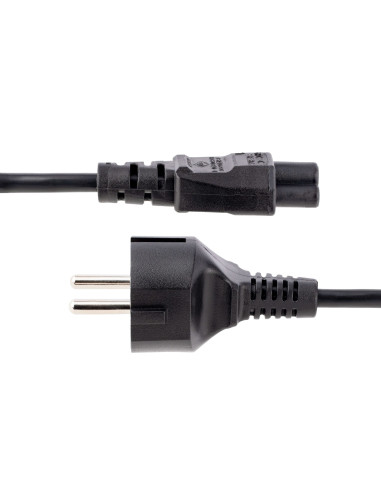 StarTech.com Cable de 3m de Alimentación de Repuesto para Ordenador Portátil, EU Schuko a C5, 2,5A 250V, 18AWG, para Cargador
