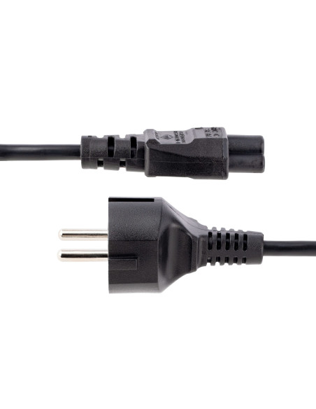 StarTech.com Cable de 3m de Alimentación de Repuesto para Ordenador Portátil, EU Schuko a C5, 2,5A 250V, 18AWG, para Cargador
