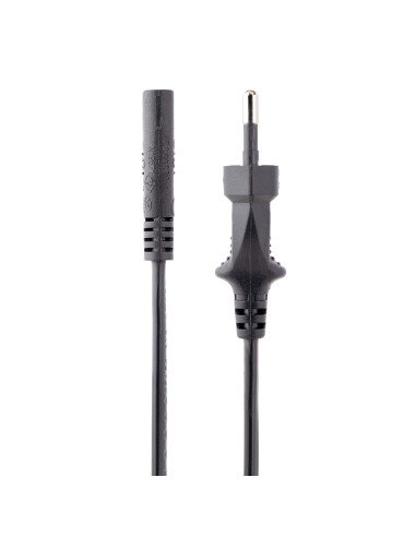 StarTech.com Cable de 2m de Alimentación para Ordenador Portátil o Impresora , UE a C7, 2,5A 250V, 18AWG, Cable de Repuesto