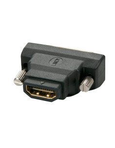 Lindy 41228 cambiador de género para cable HDMI-A FM DVI-D M Negro 2