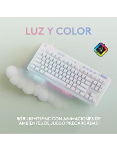 Logitech G 920-010414 teclado Juego USB QWERTY Español Blanco 2