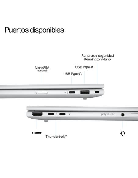 HP EliteBook 8 G1i Next Gen AI PC Wolf Pro Security Edition Copilot+ PC Intel Core Ultra 7 258V Portátil 40,6 cm (16") WUXGA 32 