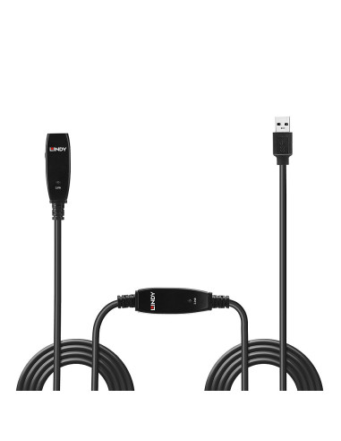 Lindy 43322 cable USB USB 3.2 Gen 1 (3.1 Gen 1) 15 m USB A Negro
