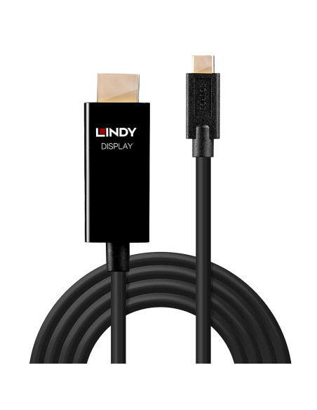 Lindy 43293 adaptador de cable de vídeo 3 m USB Tipo C HDMI tipo A (Estándar) Negro