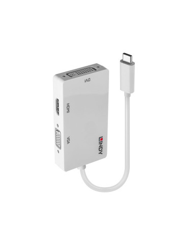 Lindy 43273 Adaptador gráfico USB 3840 x 2160 Pixeles Blanco