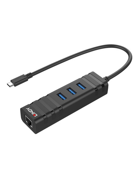 Lindy 43249 hub de interfaz USB 3.2 Gen 1 (3.1 Gen 1) Type-C 5000 Mbit s Negro