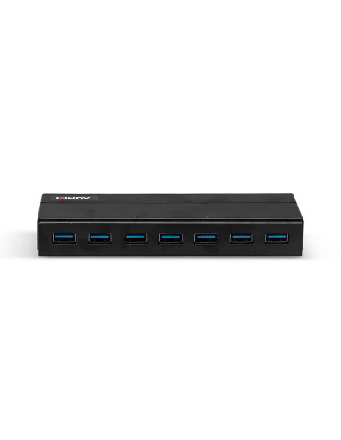Lindy 43228 hub de interfaz USB 3.2 Gen 1 (3.1 Gen 1) Type-A 5000 Mbit s Negro