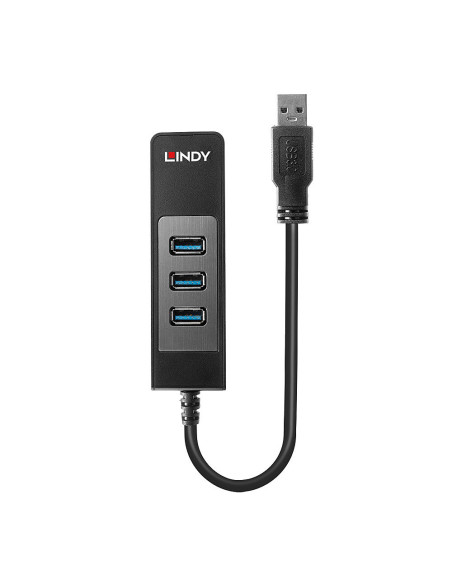 Lindy 43176 hub de interfaz USB 3.2 Gen 1 (3.1 Gen 1) Type-A 5000 Mbit s Negro