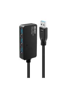 Lindy 43159 hub de interfaz USB 3.2 Gen 1 (3.1 Gen 1) Type-A 5000 Mbit s Negro