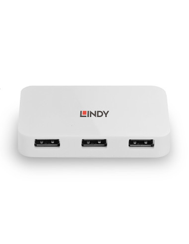 Lindy 43143 hub de interfaz USB 3.2 Gen 1 (3.1 Gen 1) Type-A 5000 Mbit s Blanco