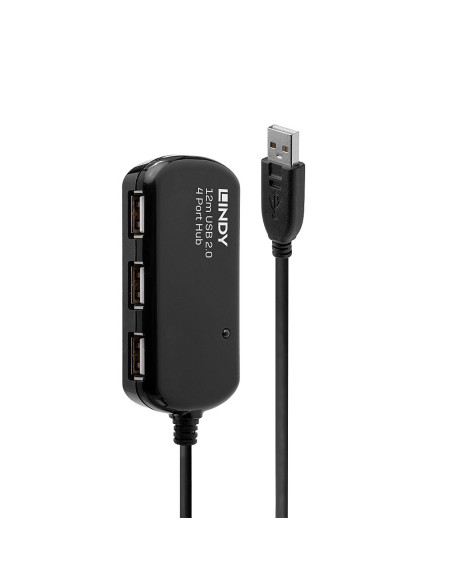 Lindy 42783 hub de interfaz 480 Mbit s Negro