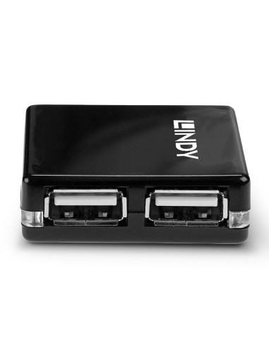 Lindy 42742 hub de interfaz 480 Mbit s Negro