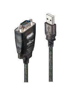 Lindy 42686 cable de serie Negro 1,1 m USB tipo A DB-9