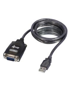 Lindy 42686 cable de serie Negro 1,1 m USB tipo A DB-9 2
