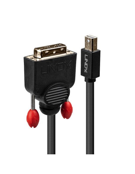 Lindy 41952 adaptador de cable de vídeo 2 m Mini DisplayPort DVI-D Negro