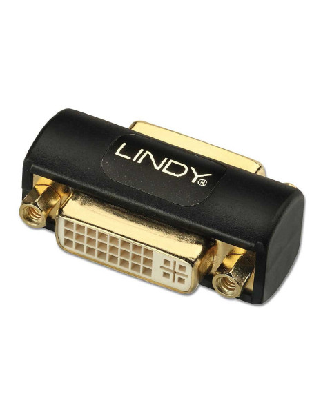 Lindy 41233 cambiador de género para cable DVI Negro