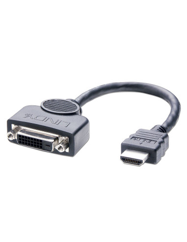 Lindy 41227 adaptador de cable de vídeo 0,2 m DVI-D HDMI Negro