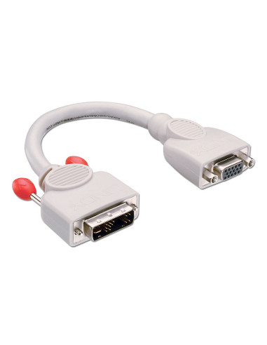 Lindy 41222 adaptador de cable de vídeo 0,2 m DVI-A VGA (D-Sub) Gris
