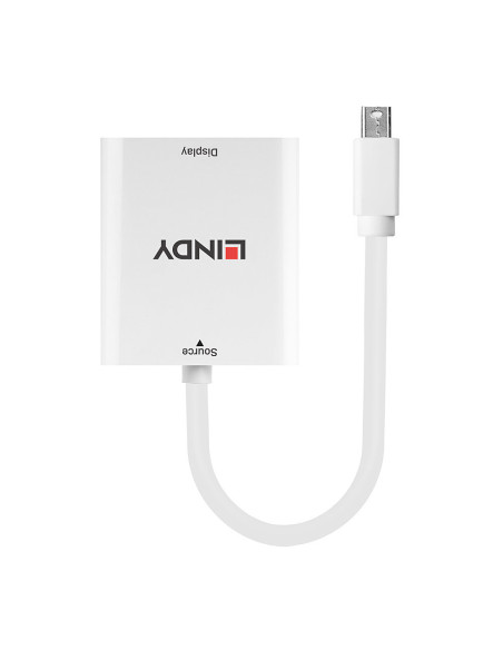 Lindy 41069 adaptador de cable de vídeo Mini DisplayPort HDMI tipo A (Estándar) Blanco