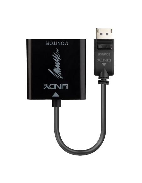 Lindy 41068 adaptador de cable de vídeo 1,5 m DisplayPort HDMI tipo A (Estándar) Negro